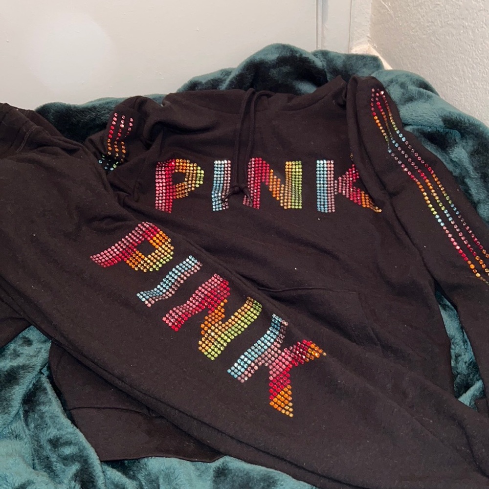 Bedazzled limited edition pink jogger set